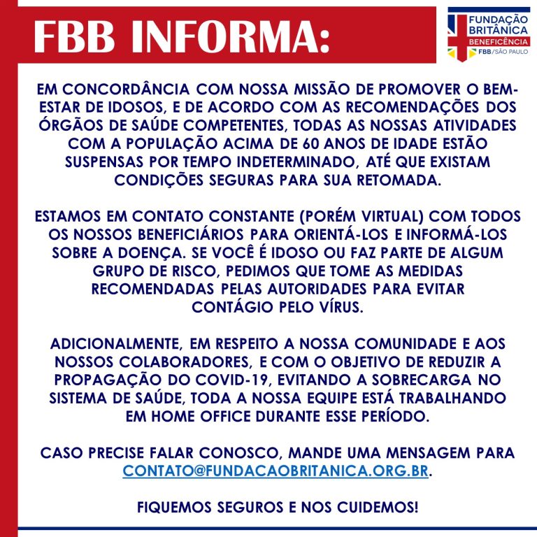 Nossas medidas contra o Coronavírus